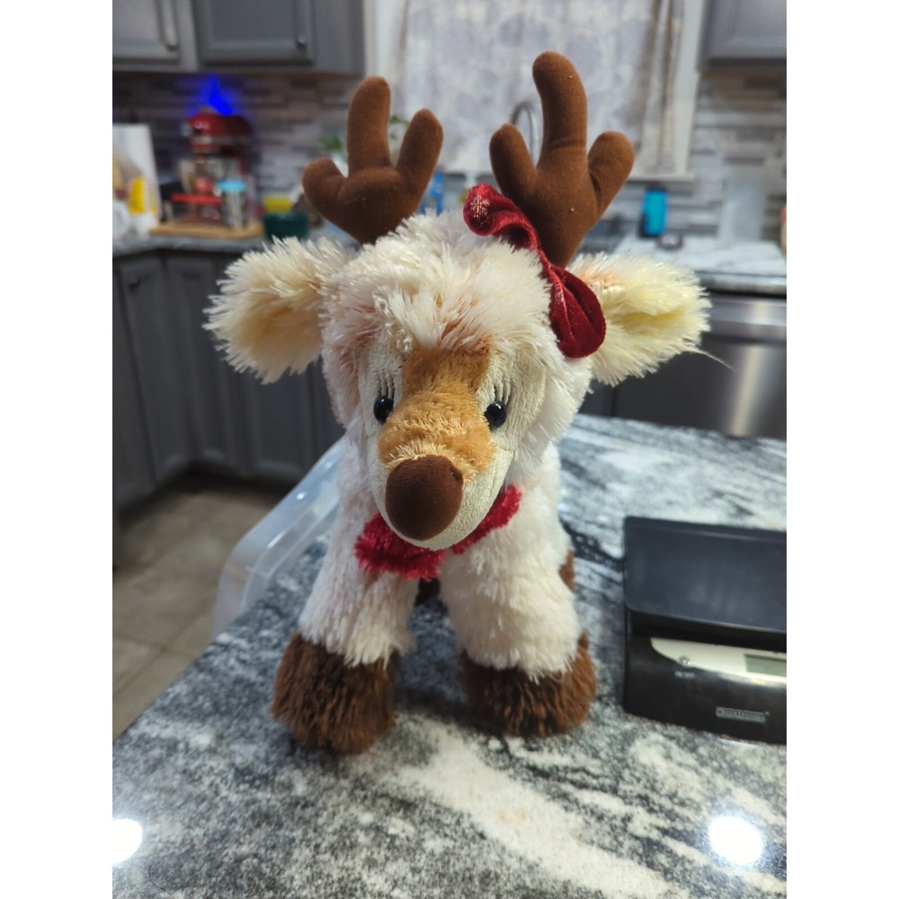 Encore Group Hazel The Reindeer Plush Stuffed Toy 14" Posable Plush Christmas